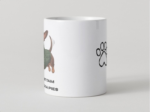 Kubek Dom jest tam gdzie czeka pies