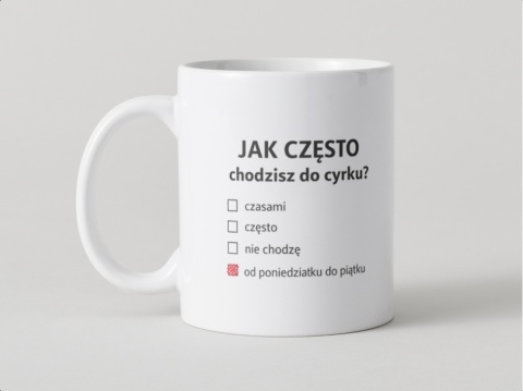 Kubek Jak często chodzisz do cyrku