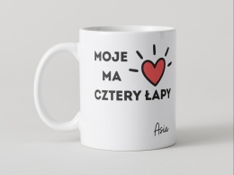 Kubek Moje serce ma 4 łapy
