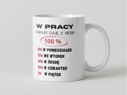 Kubek W pracy daję z siebie 100 %
