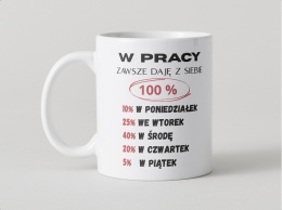 Kubek W pracy daję z siebie 100 %