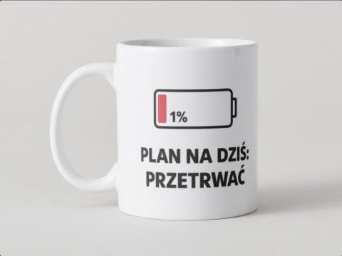 Kubek Plan na dziś : przetrwać